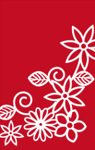 花畑(紅色)【無料ダウンロード】｜ポチ袋